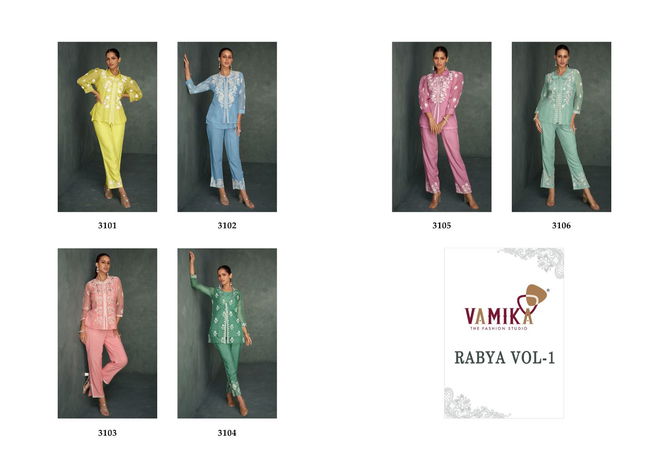 Rabya Vol 1 By Vamika Nx Cord Set Western Top With Bottom Wholesale Market